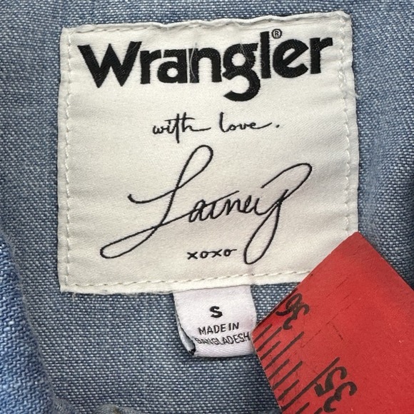 Women's Wrangler Lainey Wilson Starry Western Snap Long Sleeve Button Up Shirt S - Picture 6 of 8